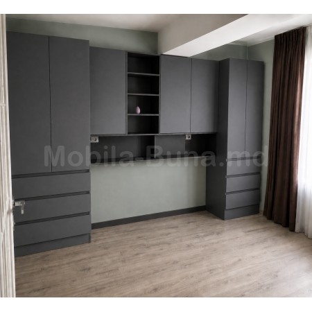 Mobilier pentru dormitor Antracit Mat cu dulapuri laterale și spațiu pentru pat   A-101    în Chișinău Moldova